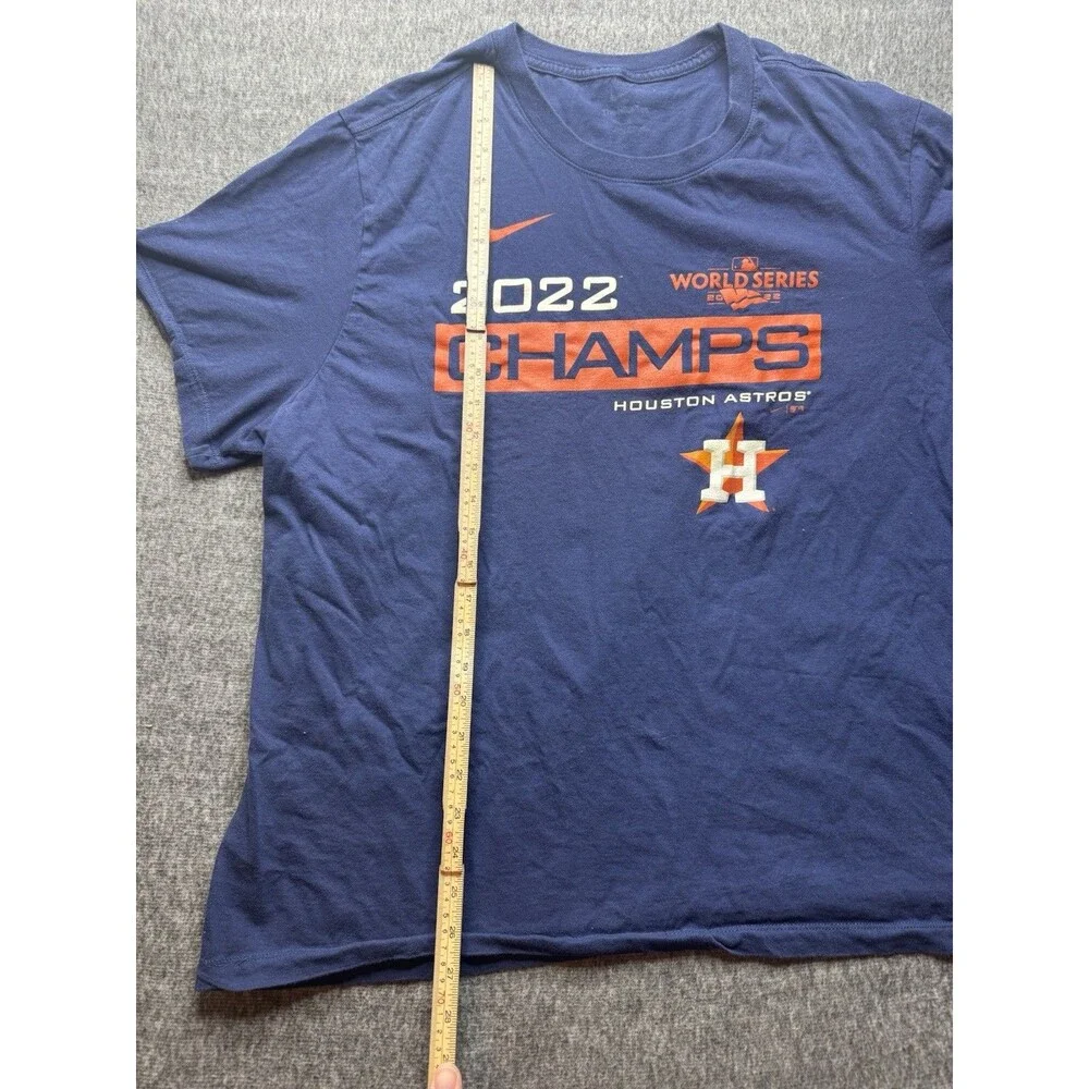 The Nike Tee Men's 2XL Houston Astros 2022 World Series Champions Blue T-shirt